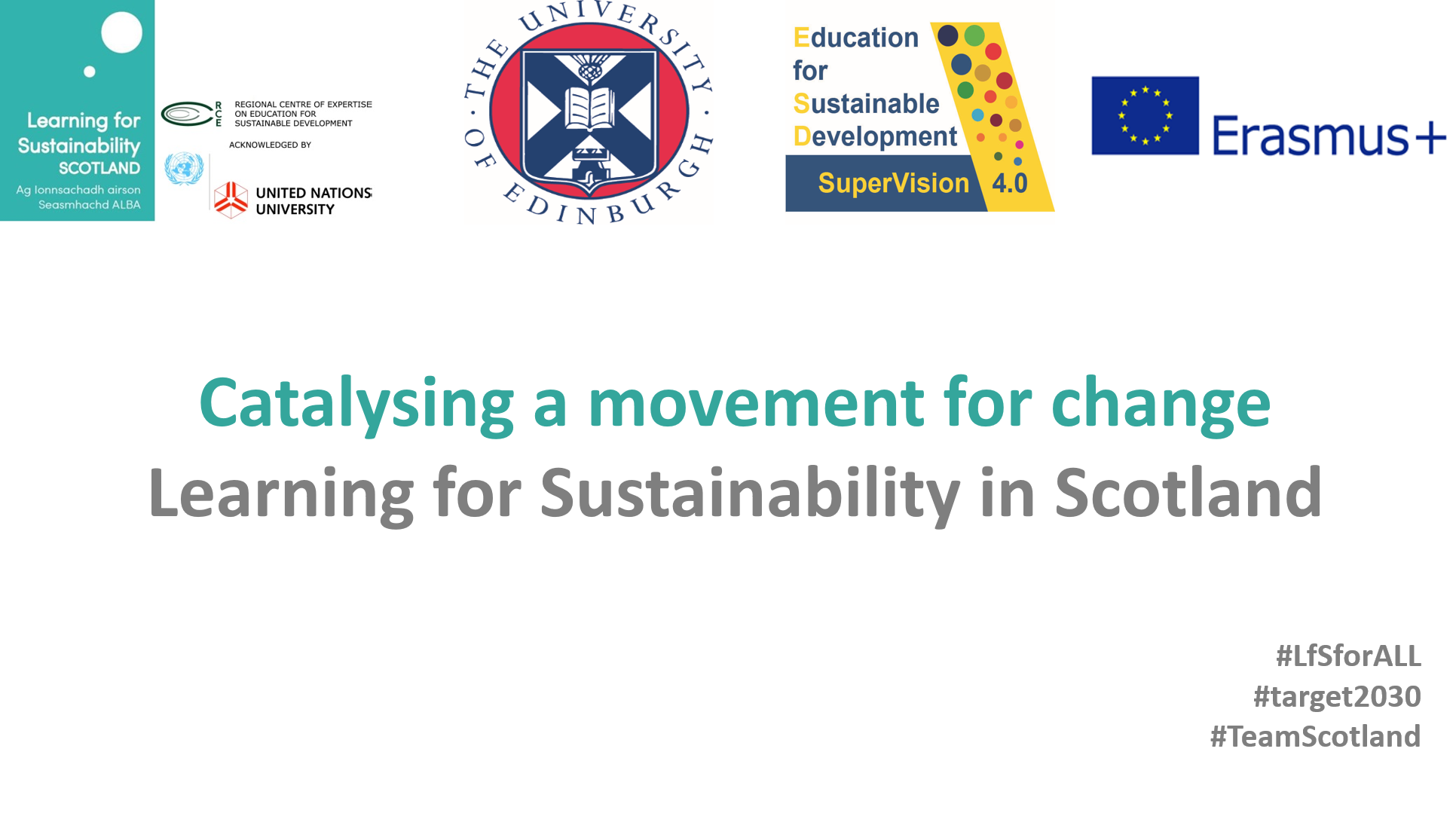‘Catalysing a movement for change’: Learning for Sustainability in ...