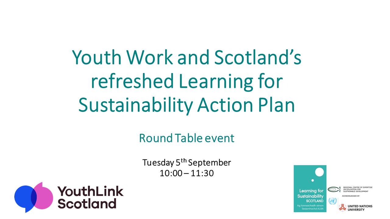 Youth Work and Scotland’s refreshed Learning for Sustainability Action ...