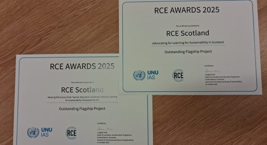 Double global award recognition for Learning for Sustainability Scotland