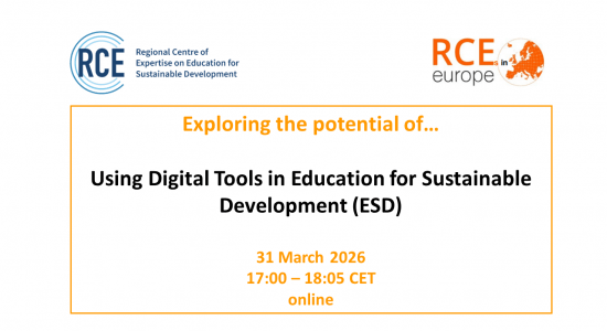 RCEs in Europe network webinar #4: ‘Exploring the potential of…using Digital Tools in Education for Sustainable Development’