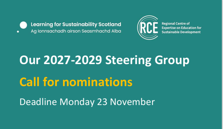 Call for nominations: join the Learning for Sustainability Scotland Steering Group 2027-2029